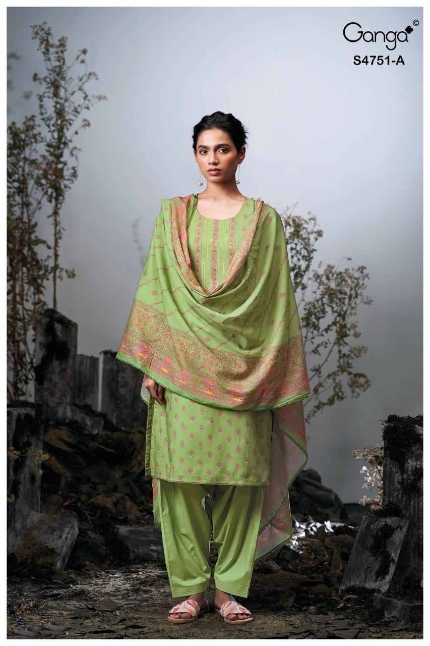 JASHVI 4751 Series By Ganga Fashion Beautiful Festive Suits Stylish Colorful Fancy Casual Wear & Ethnic Wear PREMIUM COTTON Dresses At Wholesale Price